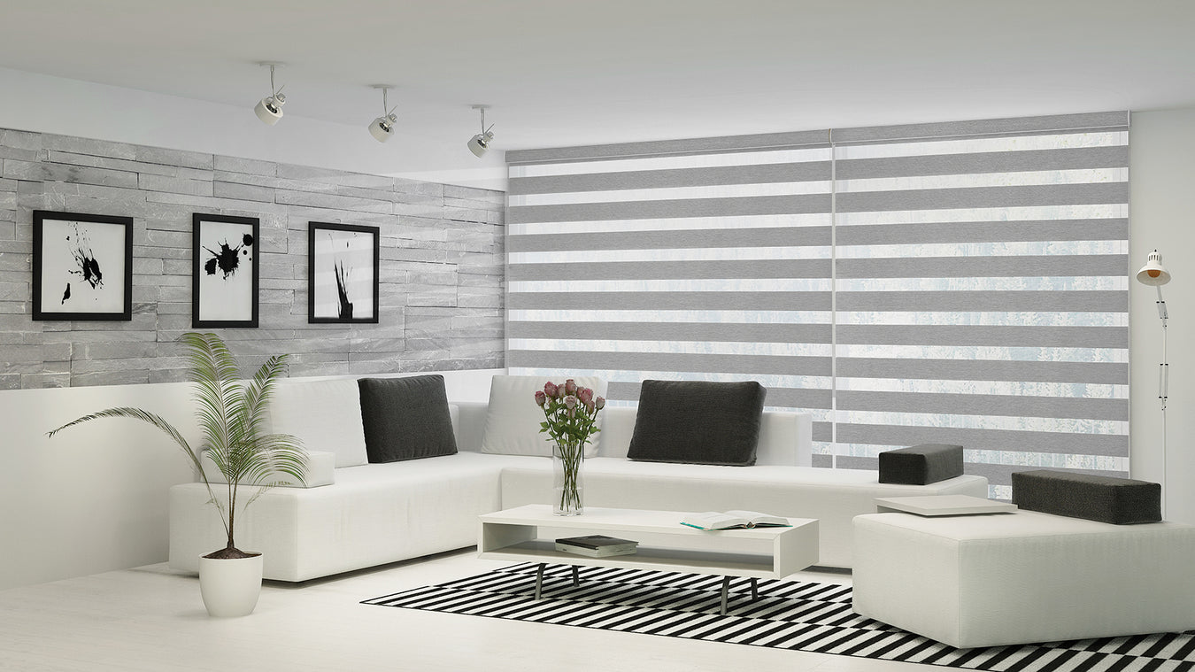 Luxury motorized roller shades installation